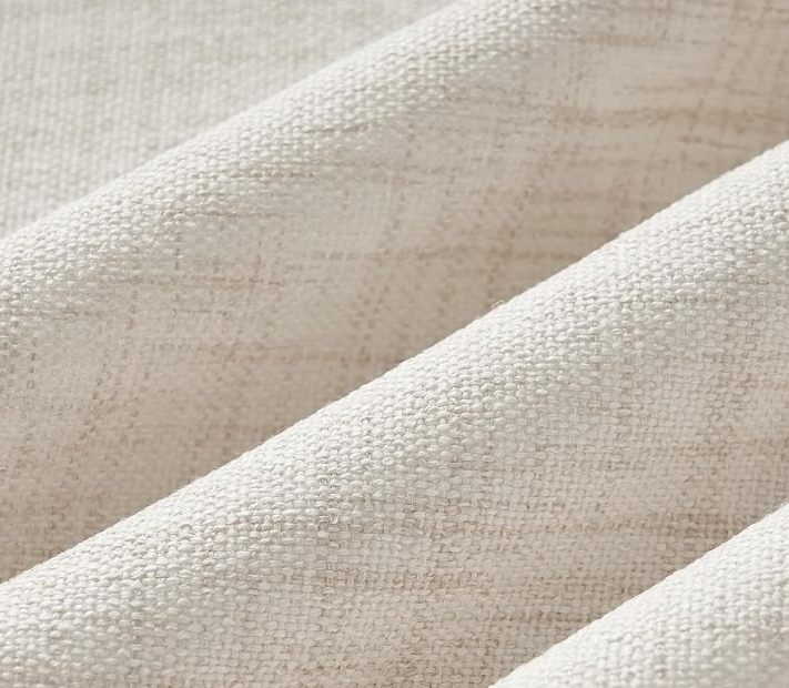 Four-panel pleated light sheer curtains Creamy-toned window coverings for living room and bedroom - Image 2