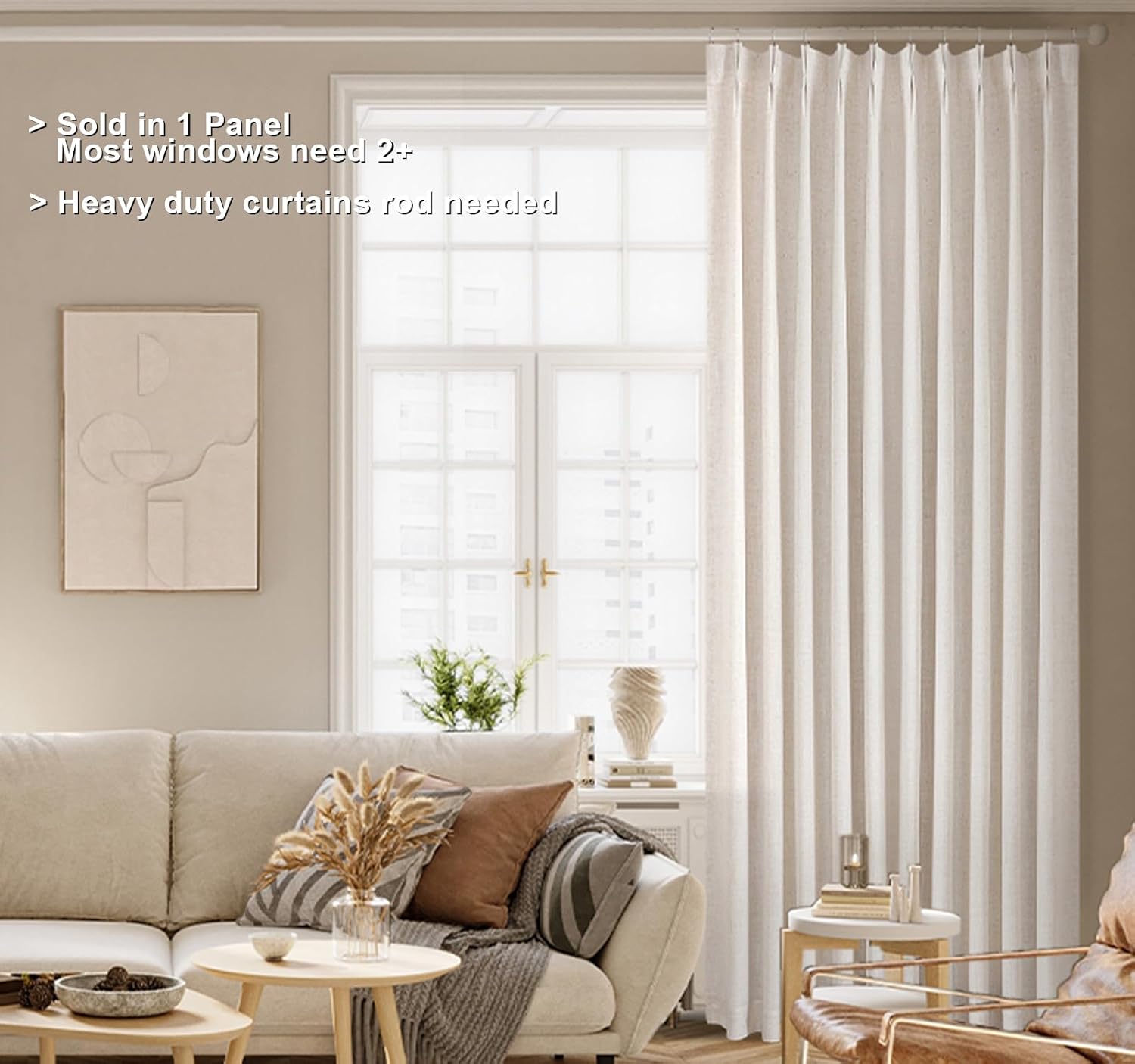Pleated blackout single-panel curtains, modern light luxury home decor window treatment - Image 2